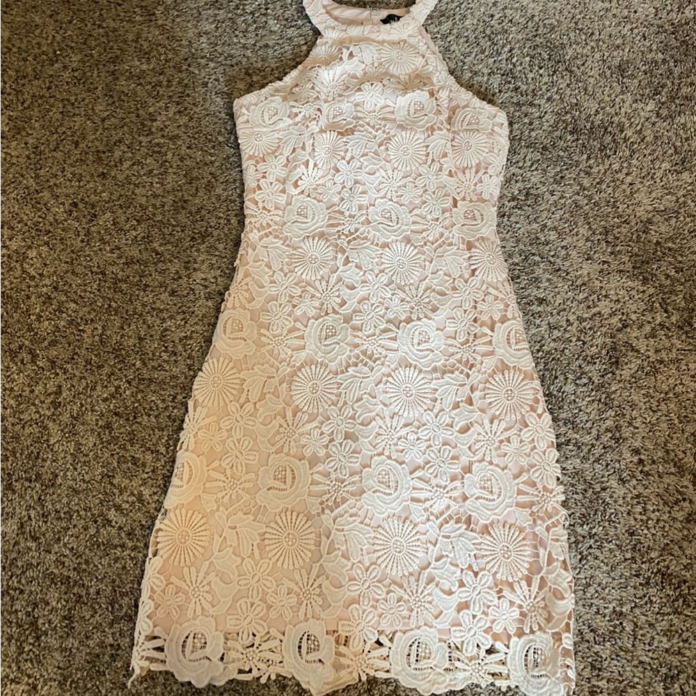 Lulu's Light Pink Halter Mini Dress
